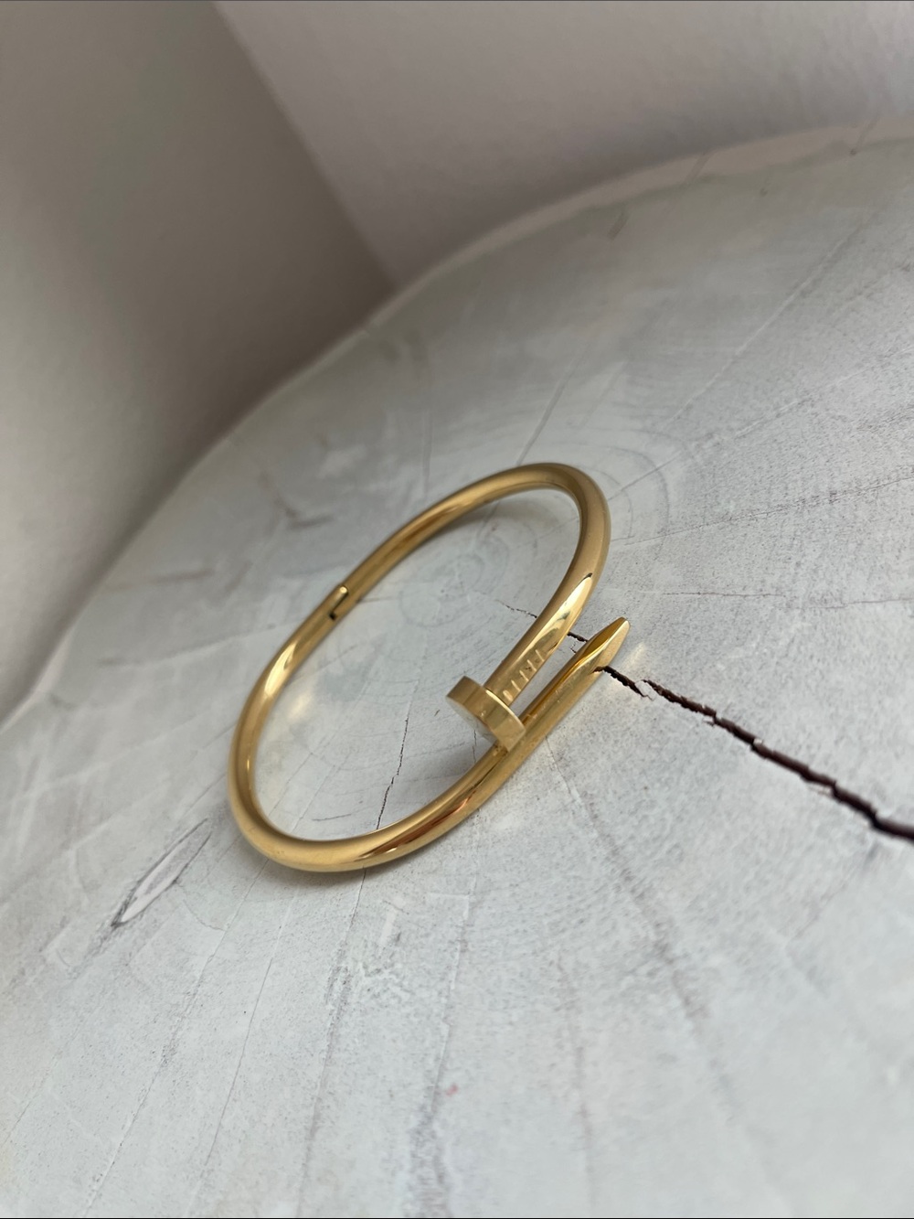 Gold Plated Nail-Style Bracelet - Women Jewelry- never worn! Perfect condition! - Picture 4 of 4